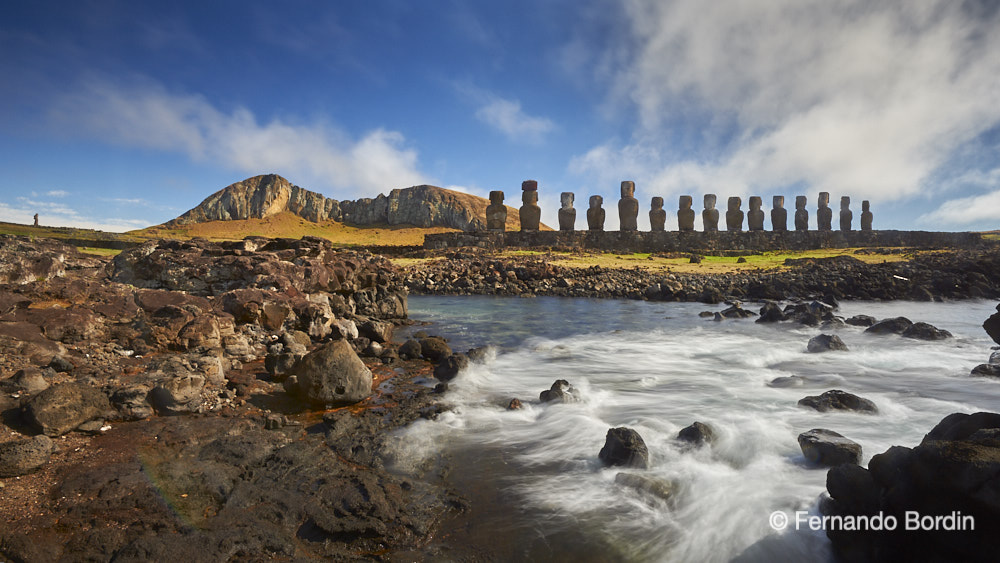 Isola di Pasqua, CILE - Panoramica costa e Moai a Tongariki (2015)