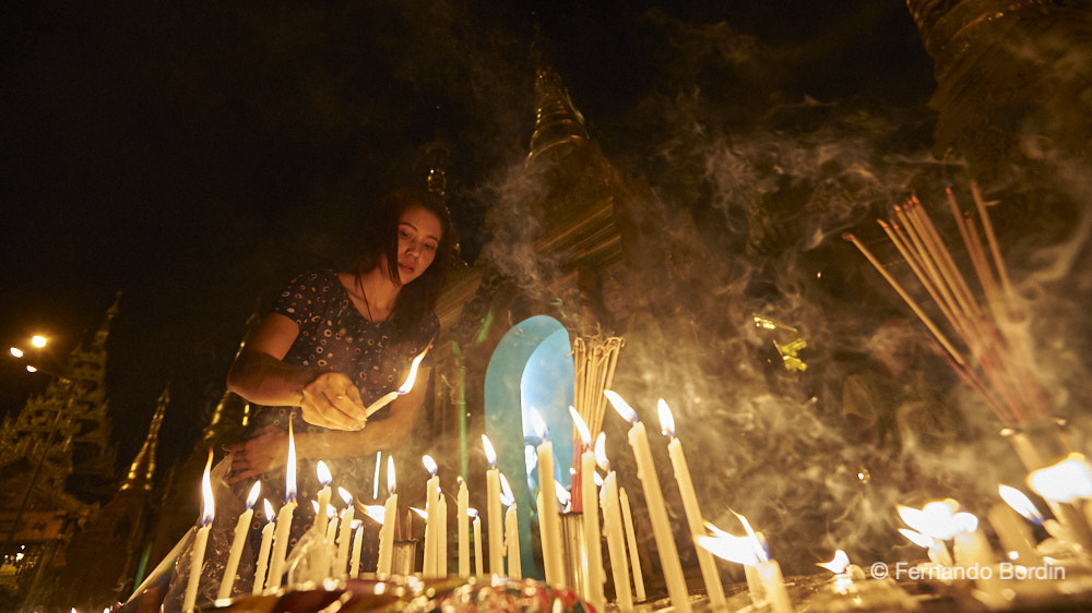 The Shwedagon Golden Pagoda is Yangon's most important monument and the holiest pilgrimage site for Buddhists in Myanmar. 
It is above all spirituality where tens of thousands of pilgrims, monks, nuns and ordinary people, through meditation, prayers and ritual offerings to the Buddha, openly manifest their "light in the soul" ..., the faith. (2017)