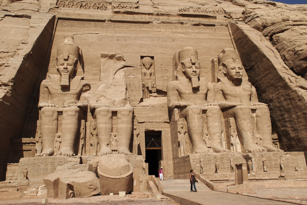 April - 2007
The splendid temple of Abu Simbel erected by Pharaoh Ramses II to celebrate his second jubilee and to deify himself.
On this date of visit the Egyptian authorities were forbidden to take photographs inside the temples.