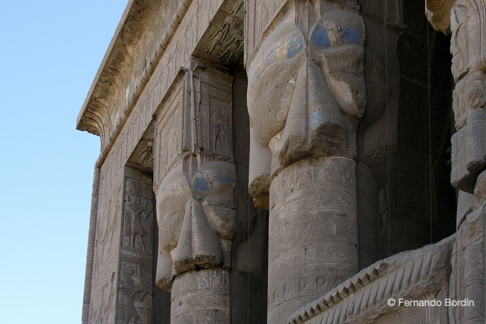 April - 2010
The temple of Dendera dedicated to Hathor, goddess of love and motherhood represented with the face of a woman with cow's ears.